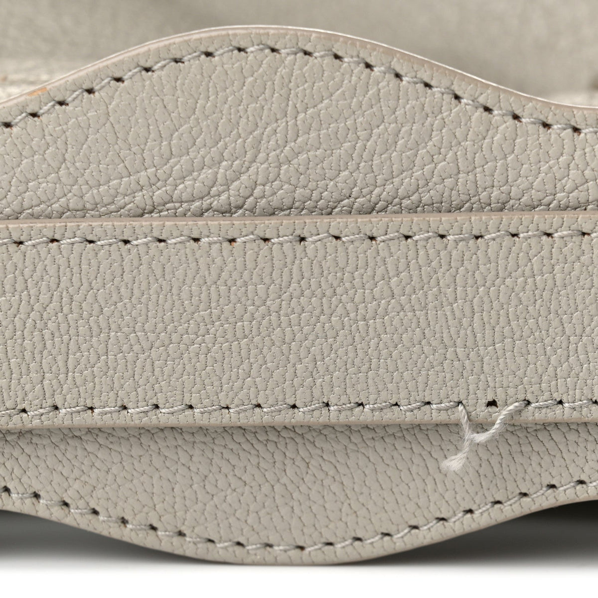Chevre Silver Metallic Edge Hardware City Gris Glace