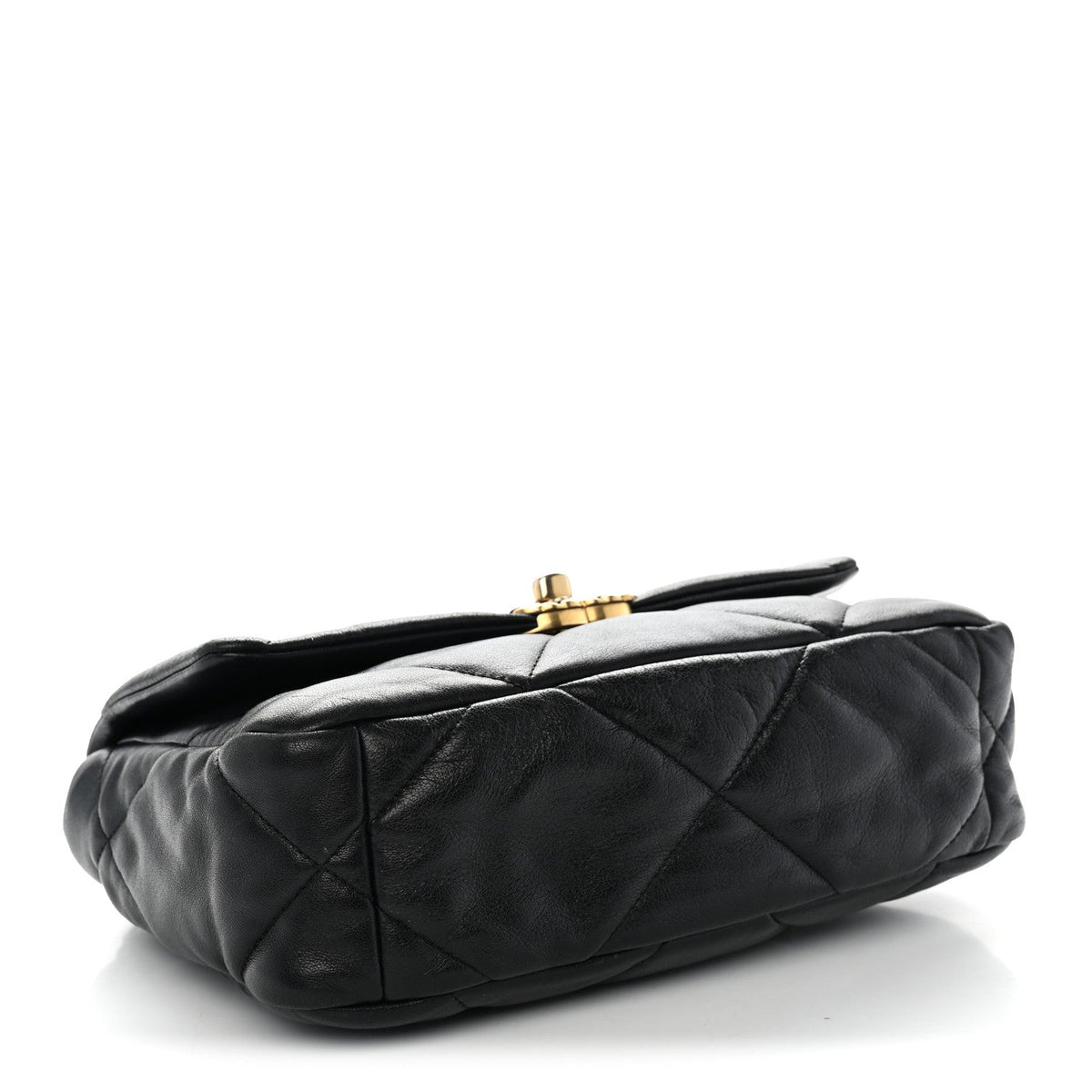 Goatskin Quilted Medium Chanel 19 Flap Black