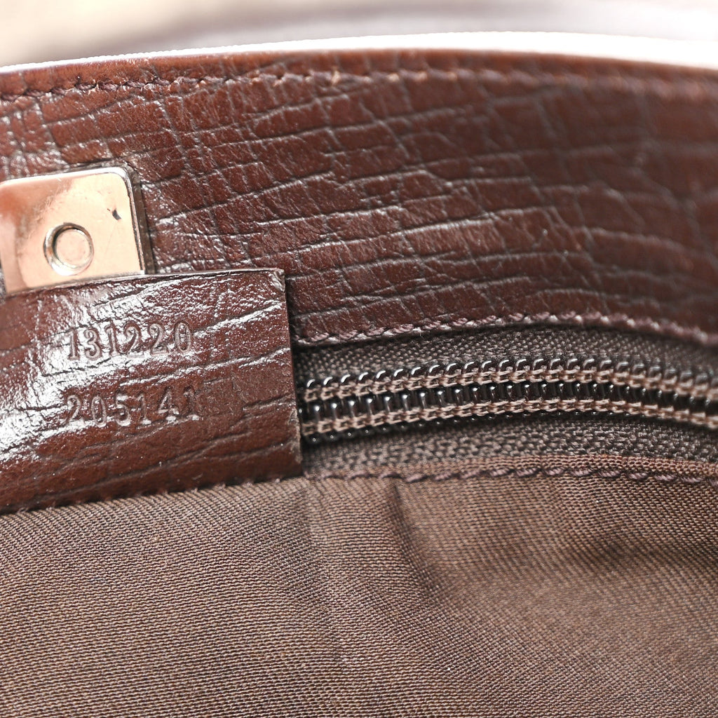 GG Plus Monogram Small Vertical Tote Dark Brown