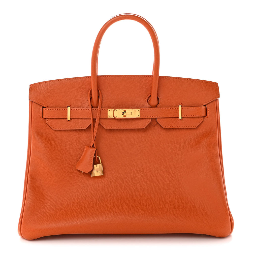 Epsom Birkin 35 Orange