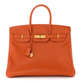 Epsom Birkin 35 Orange