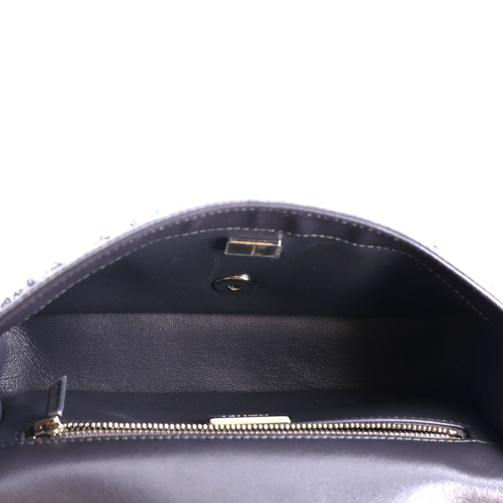 Sequin Logo CC Medium Flap Blue Multicolor