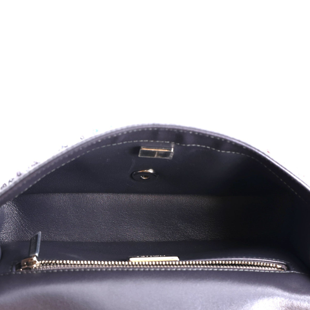 Sequin Logo CC Medium Flap Blue Multicolor