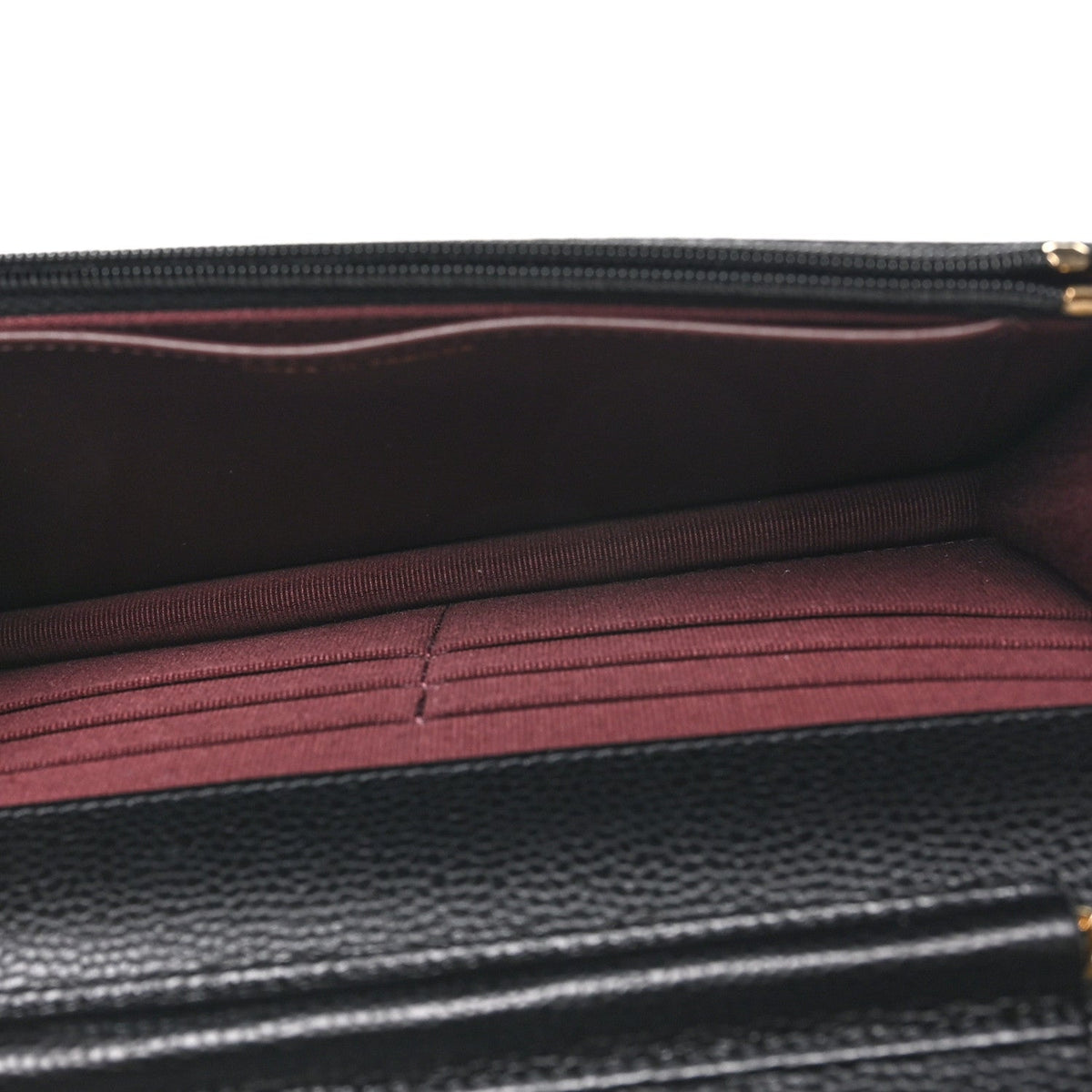 Caviar Quilted CC Turnlock Wallet On Chain WOC Black
