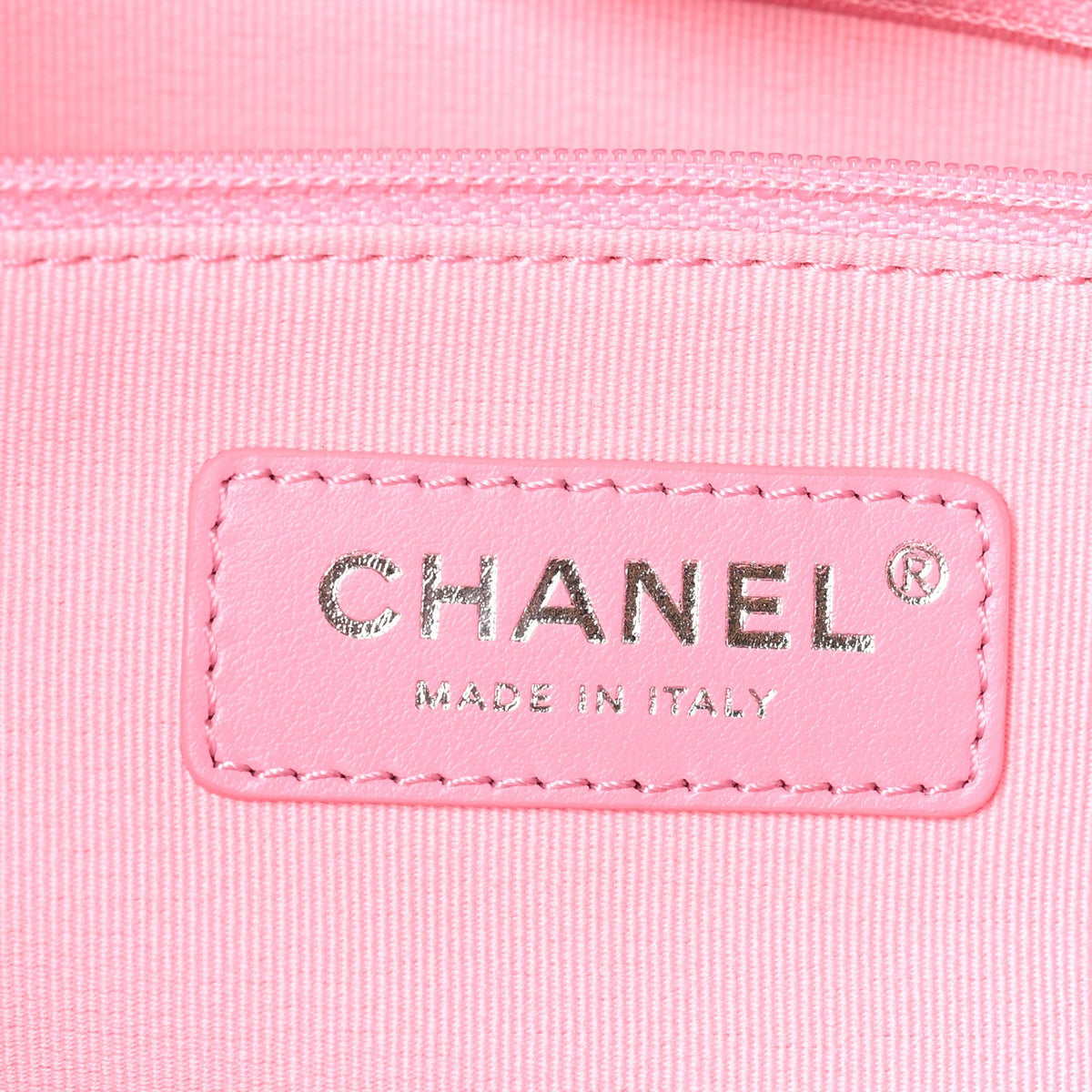 Canvas Calfskin Striped Large Deauville Tote Pink Blue