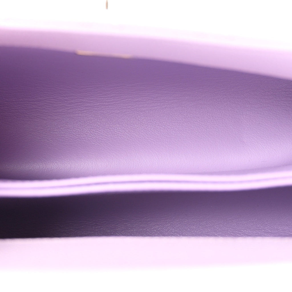 Caviar Quilted Mini Coco Handle Flap Light Purple