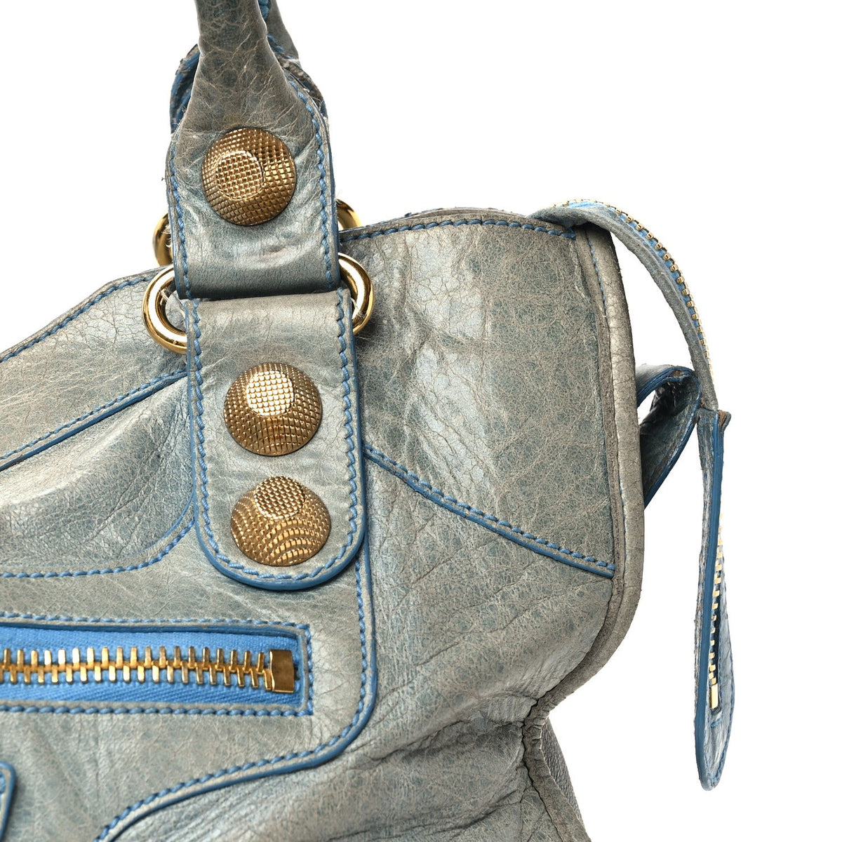 Agneau Giant 21 Gold Hardware City Sky Blue