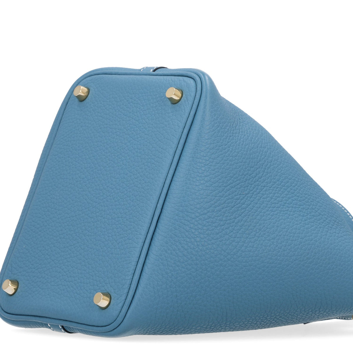 Taurillon Clemence Picotin Lock 18 PM New Blue Jean