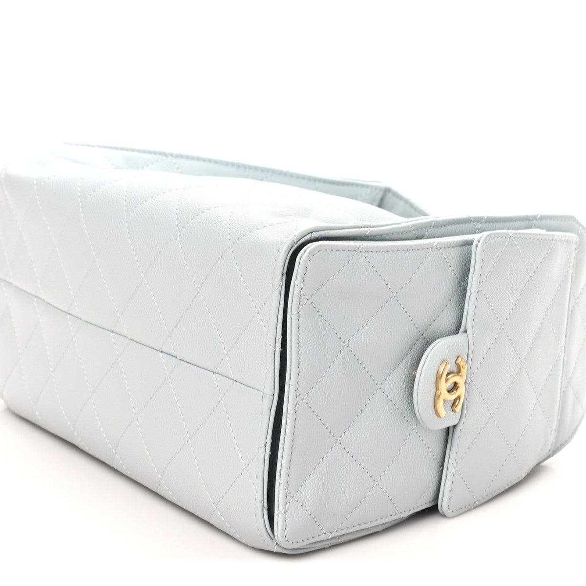 Caviar Quilted Small Chanel 25 Handbag Light Blue