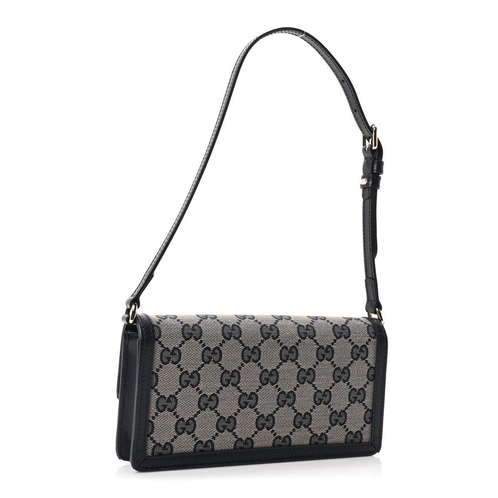 GG Monogram Mini Luce Shoulder Bag Beige Blue