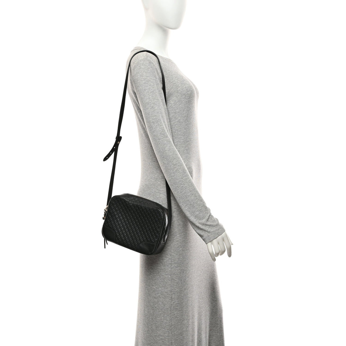 Microguccissima Mini Bree Messenger Bag Black
