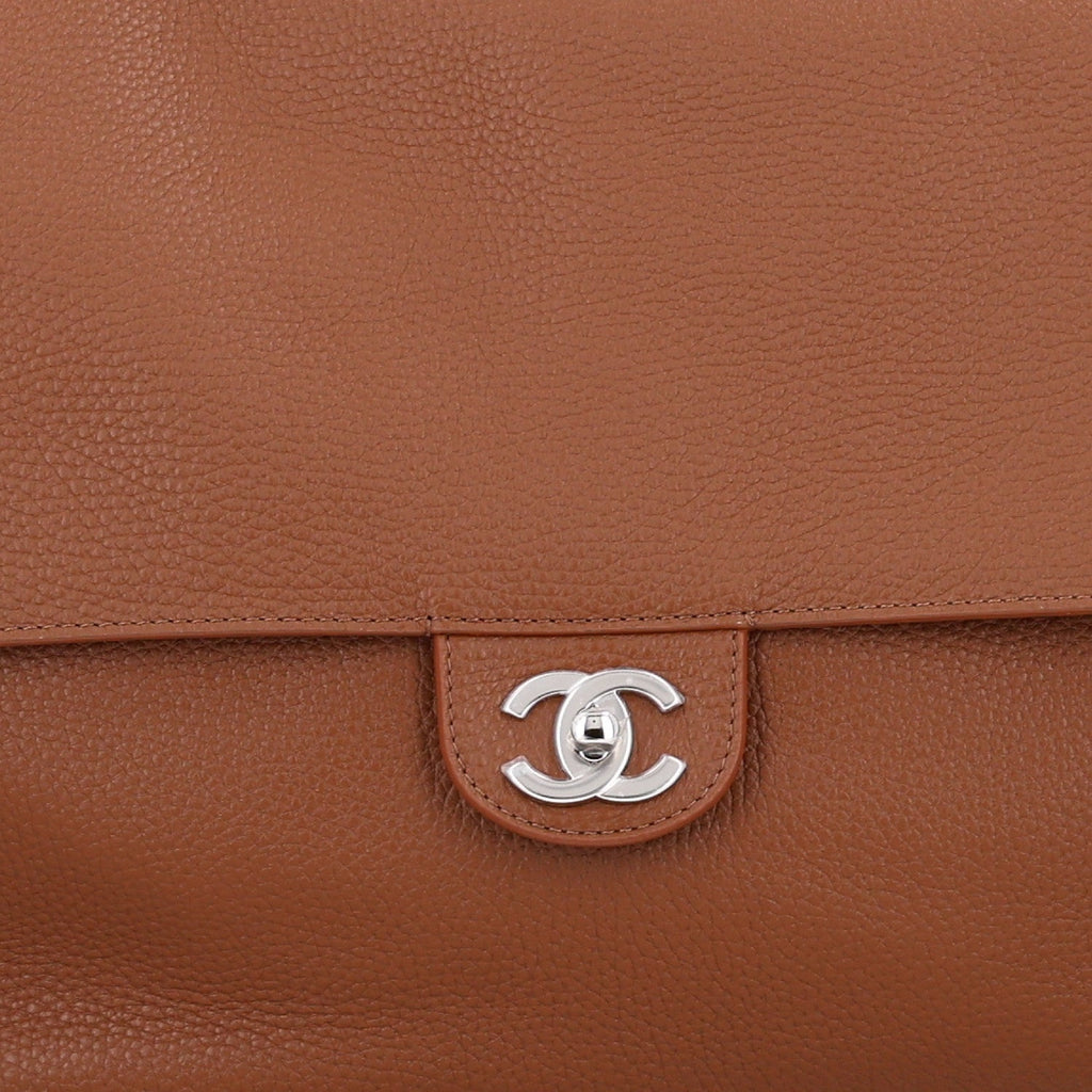 Grained Calfskin Souplissimo Maxi Flap Camel