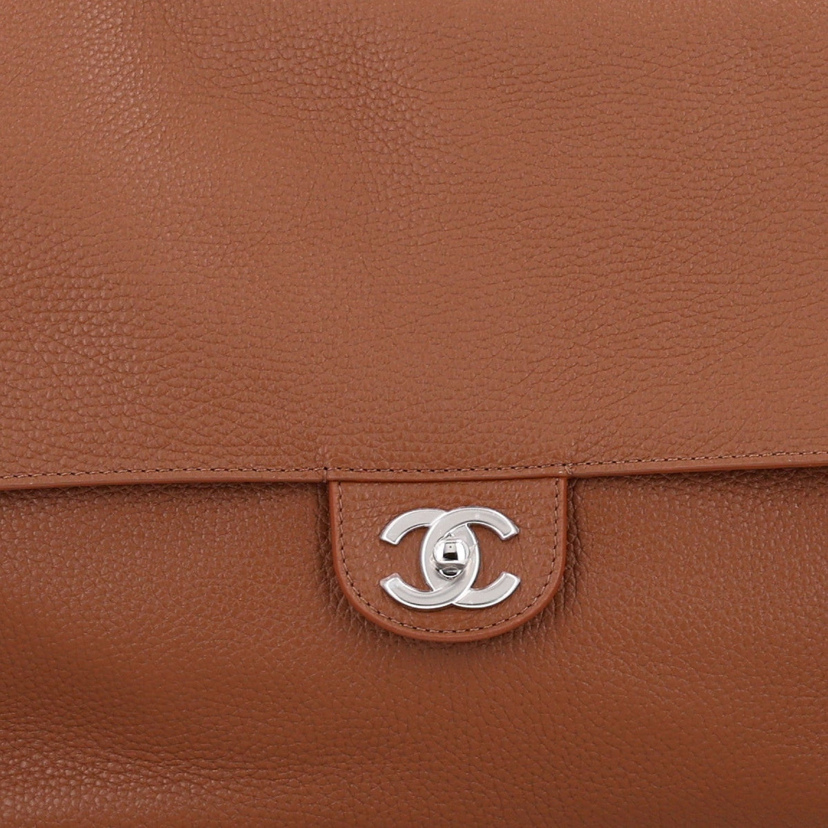 Grained Calfskin Souplissimo Maxi Flap Camel