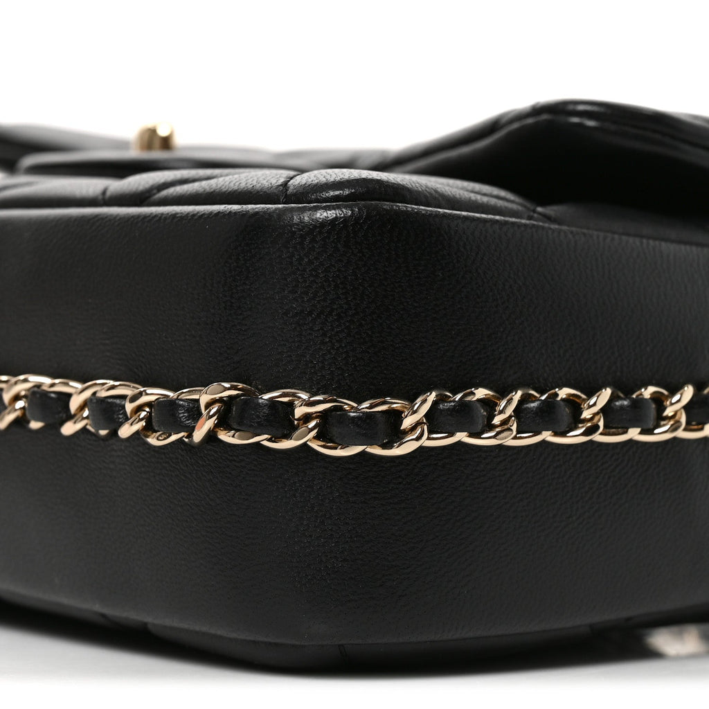Lambskin Quilted Small My Precious Flap Black