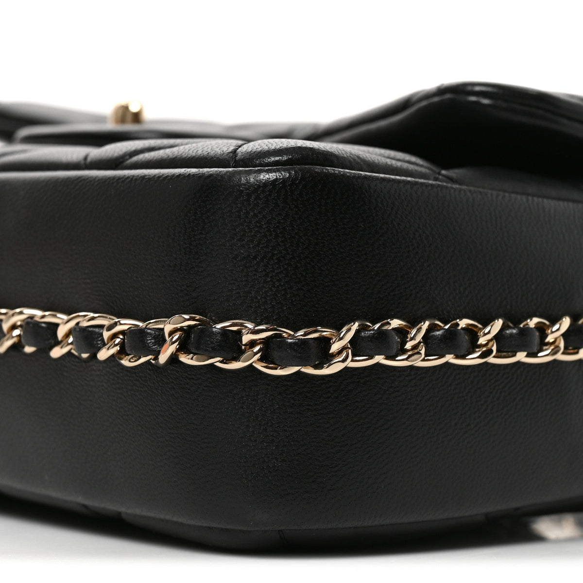 Lambskin Quilted Small My Precious Flap Black