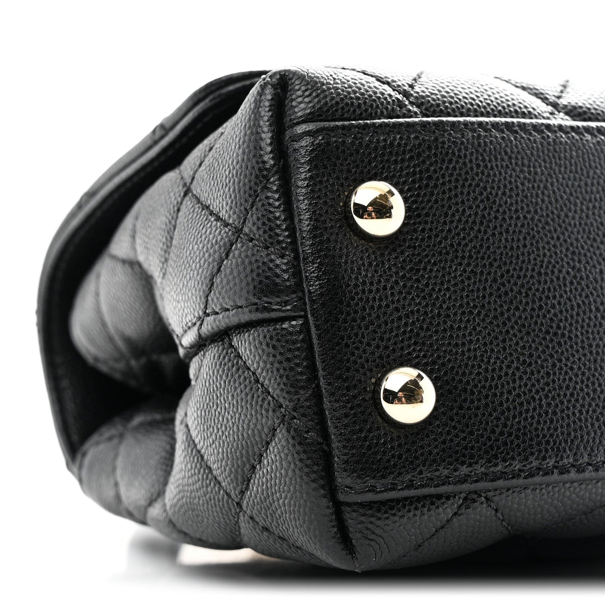 Caviar Quilted Extra Mini Coco Handle Flap Black