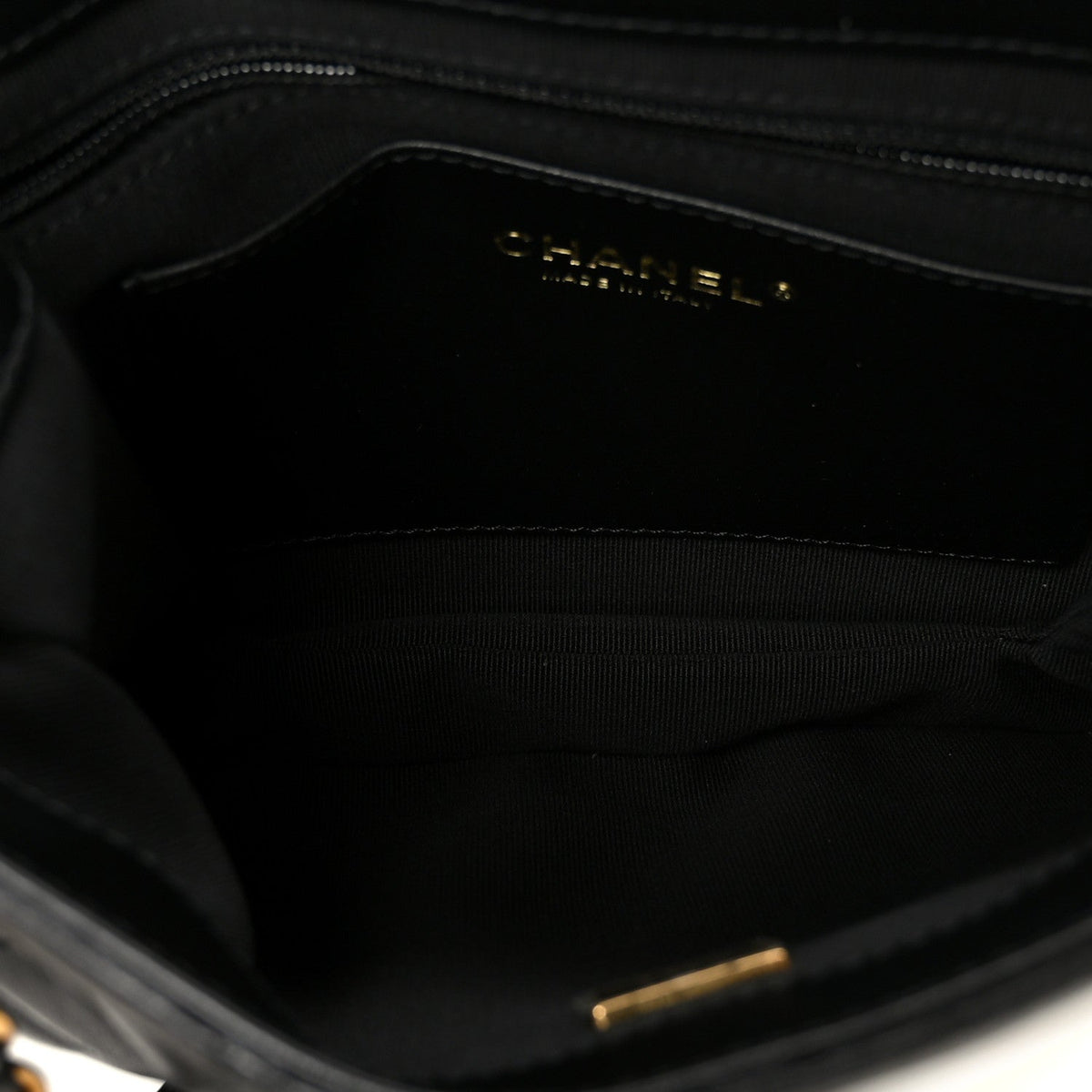 Lambskin Quilted Giant CC Shoulder Bag Black Black