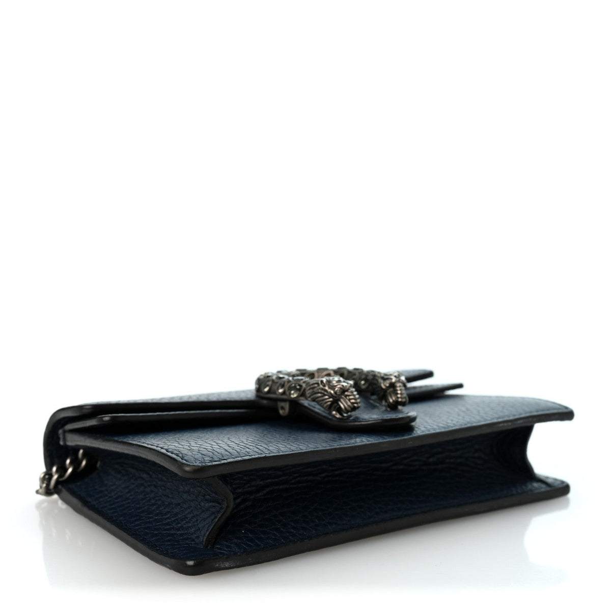 Dollar Calfskin Crystal Super Mini Dionysus Shoulder Bag Blue Agata Black Diamond