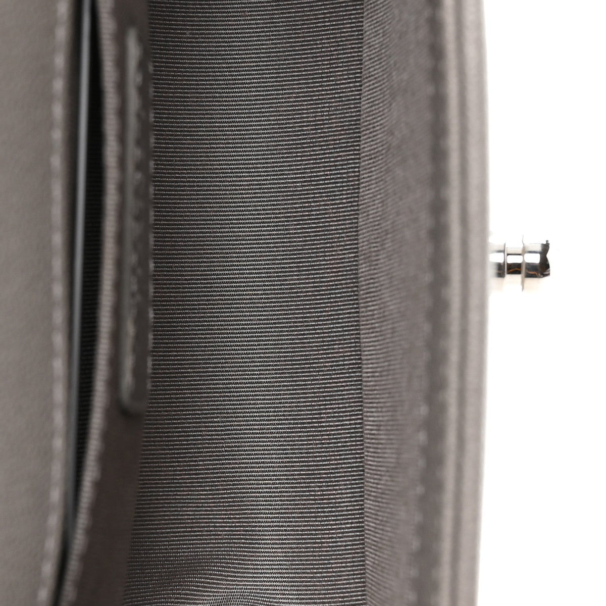 Caviar Quilted Small Boy Flap Grey