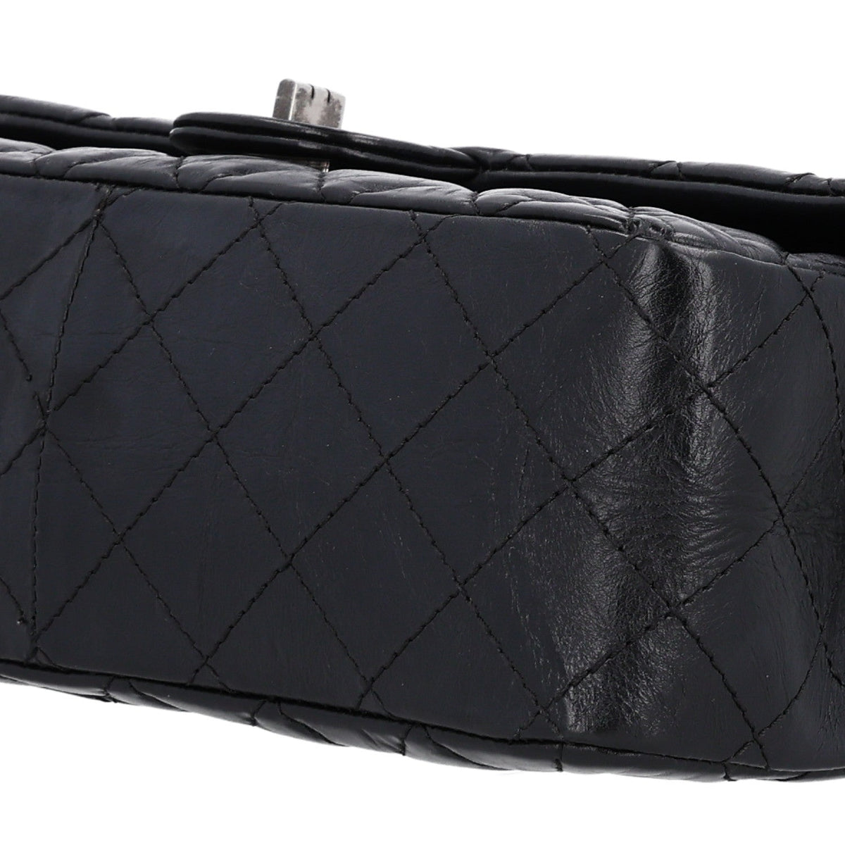 Aged Calfskin Quilted 2.55 Reissue 226 Flap Black