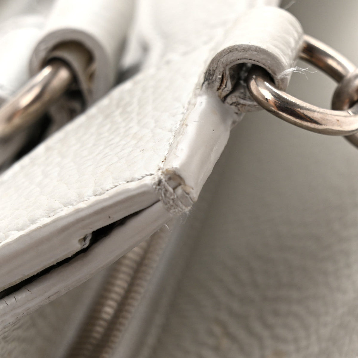 Grained Calfskin Neo Classic Silver Hardware S City Light Grey