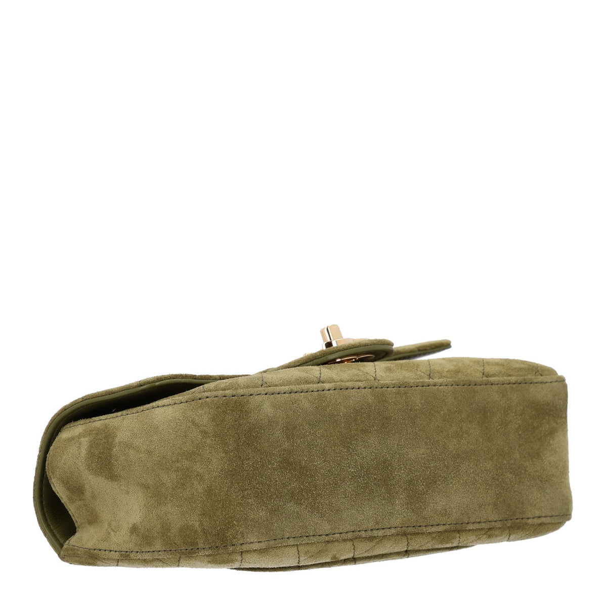 Suede Calfskin Mini Souplissimo Flap Khaki
