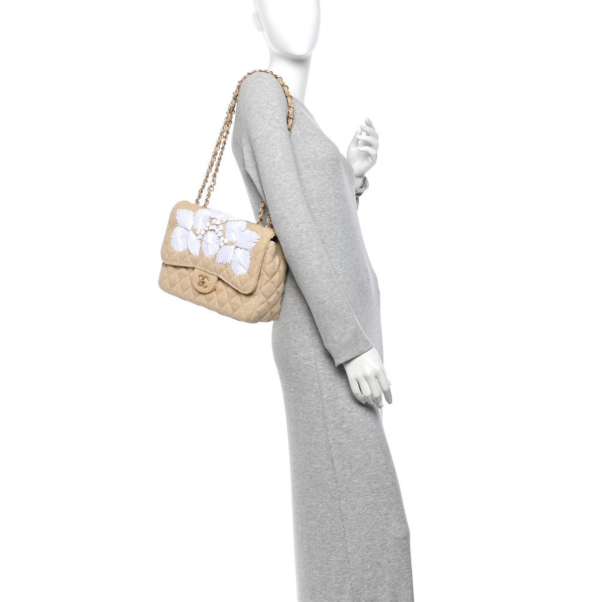 Tweed Raffia Coco Country Jumbo Flap