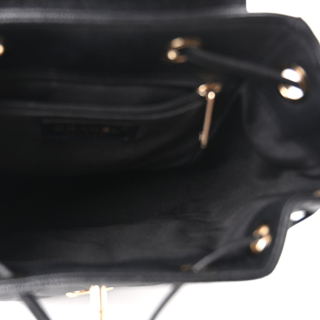 Caviar Quilted Backpack Bag Black