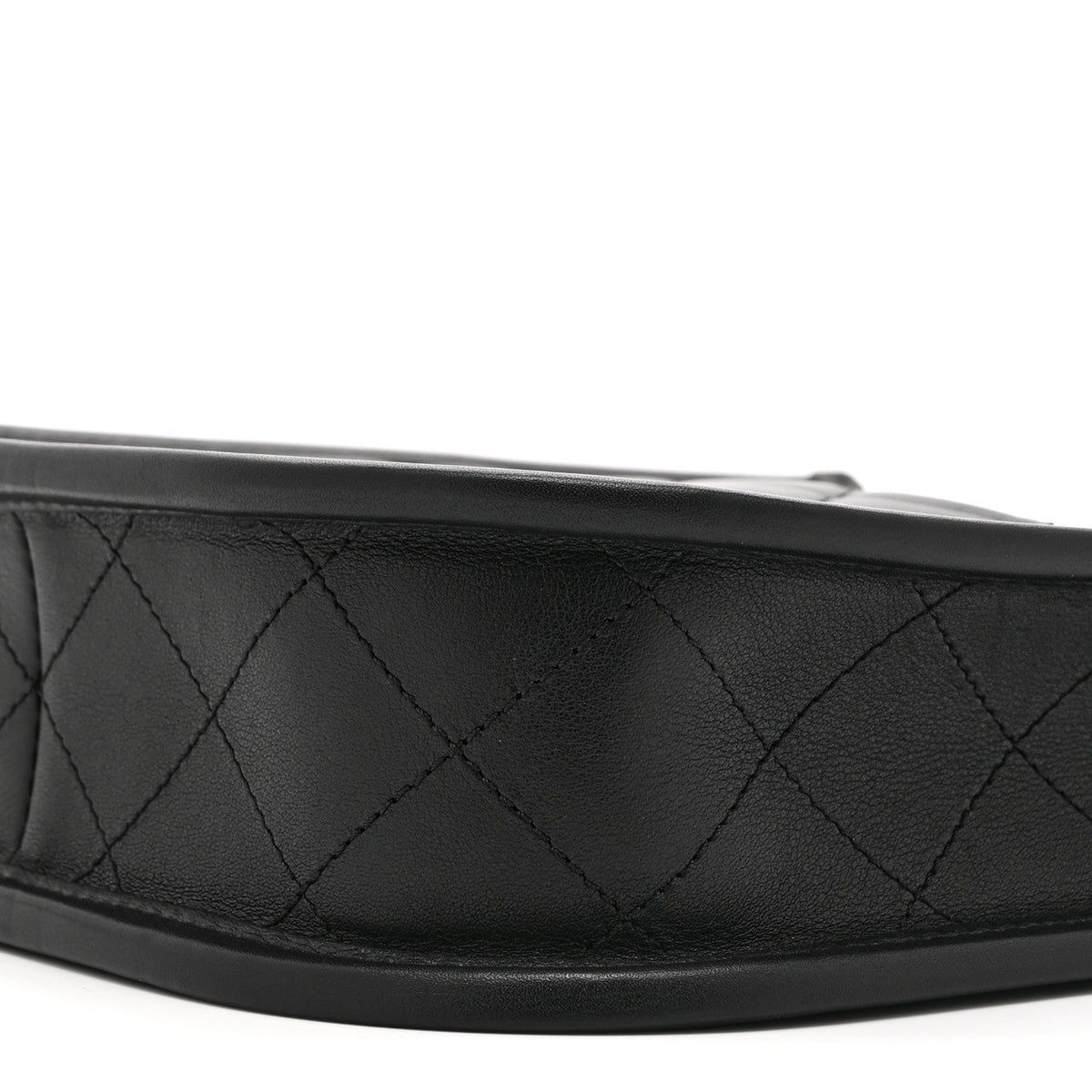 Calfskin Quilted Small Hobo Black