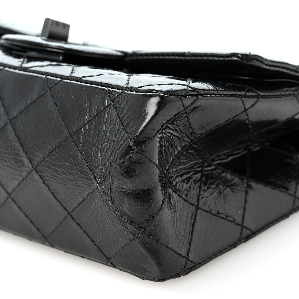 Aged Calfskin Quilted 2.55 Reissue 224 Flap So Black
