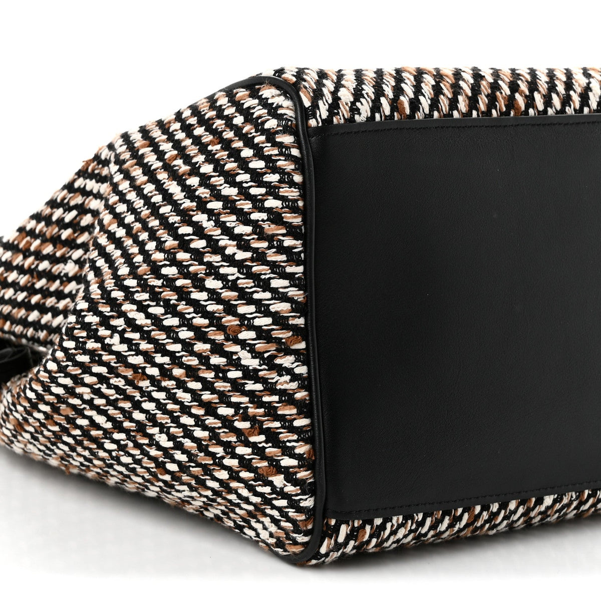 Tweed Calfskin Urban Essentials Large Shopping Bag Black Multicolor