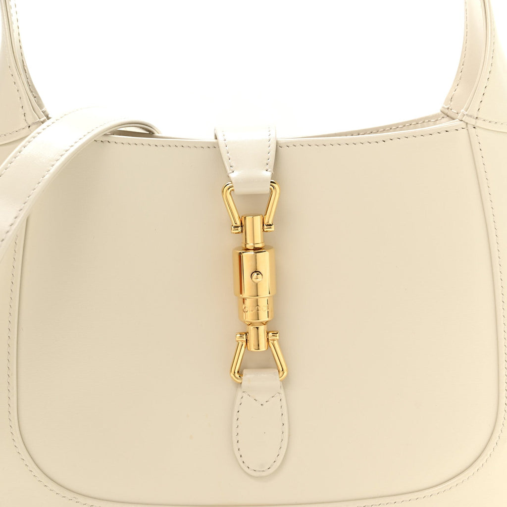 Boarded Dyana Lux Calfskin Small Jackie 1961 Hobo Mystic White