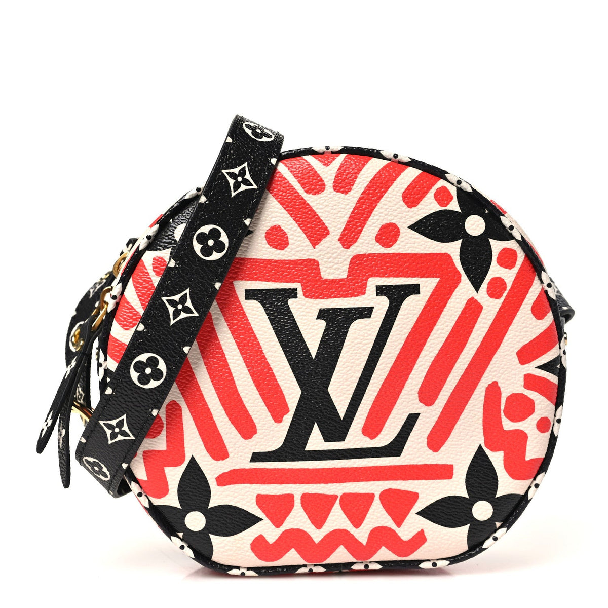 Monogram Giant Crafty Boite Chapeau Souple PM Creme Rouge Black
