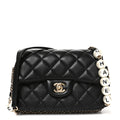 Lambskin Quilted Small My Precious Flap Black