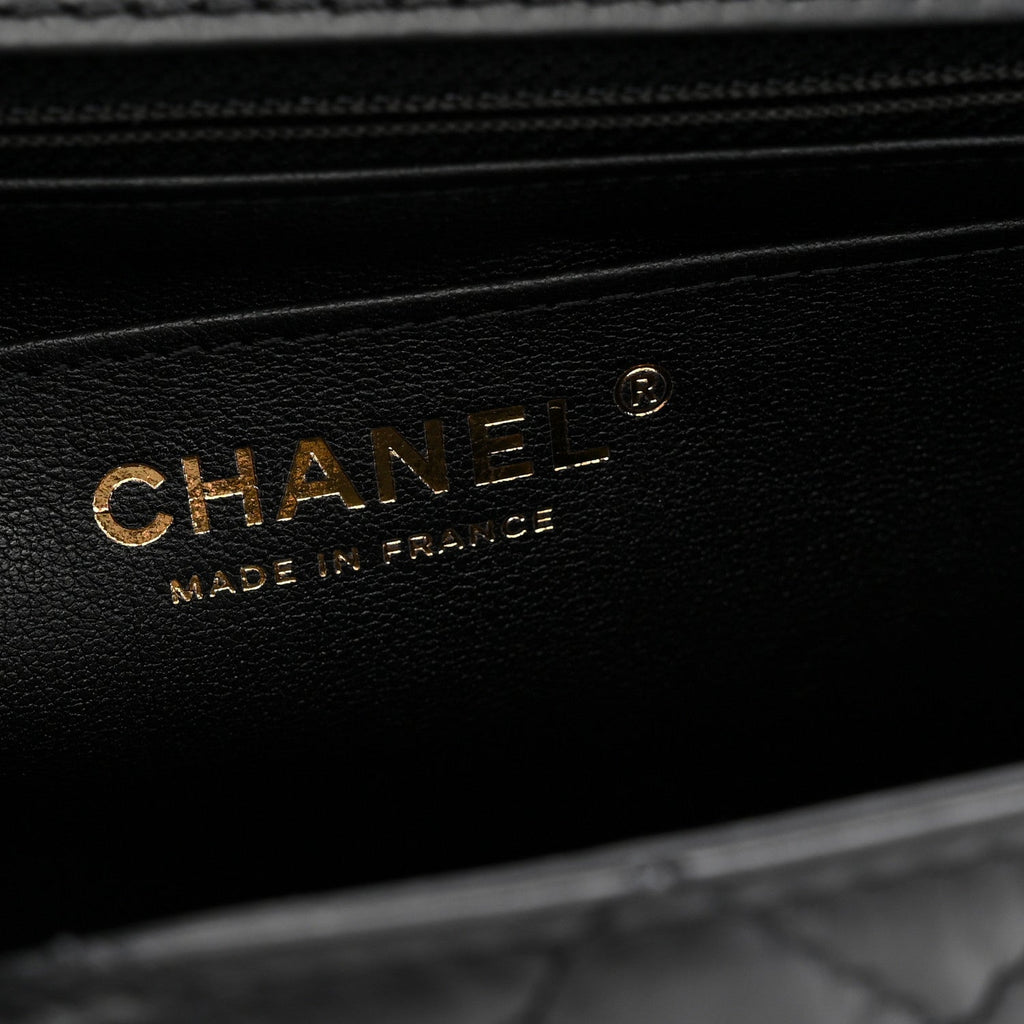 Aged Calfskin Quilted 2.55 Reissue Mini Flap Black