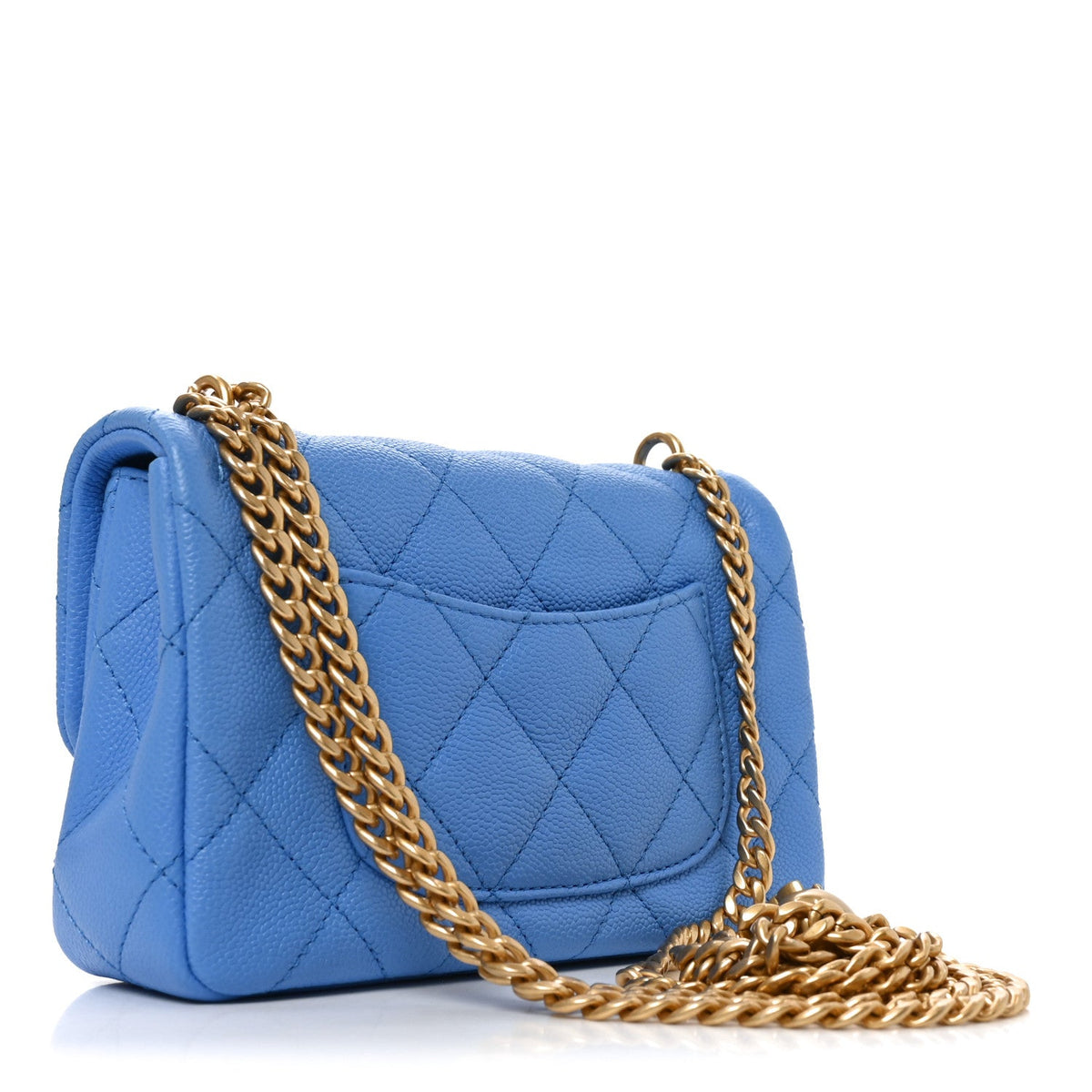 Caviar Quilted Mini Rectangular Sweetheart Flap Black