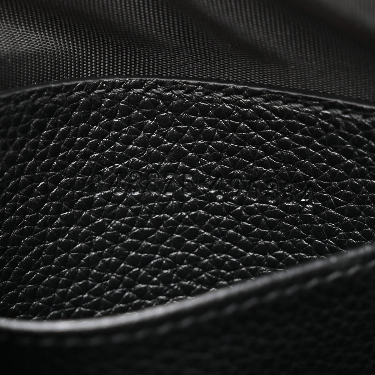 Pebbled Calfskin Shoulder Bag  Black