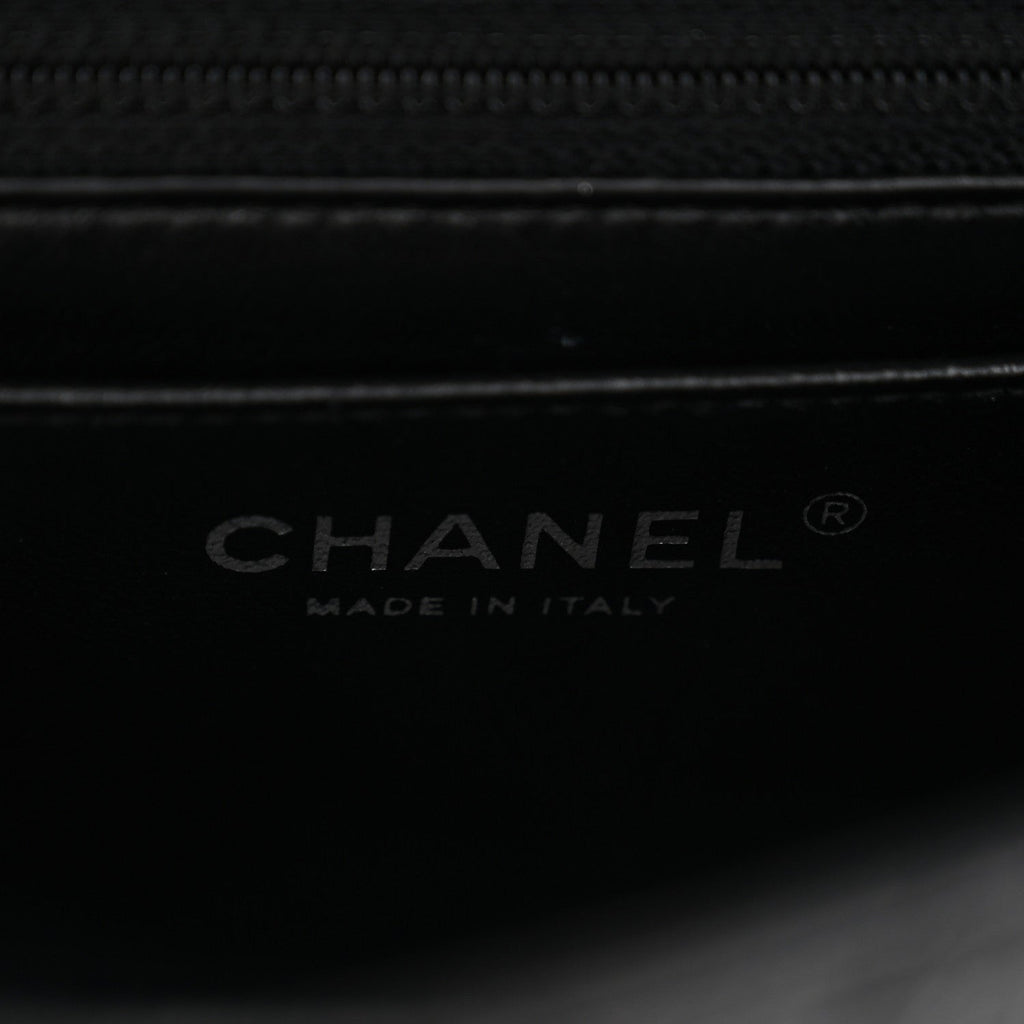Caviar Quilted Mini Square Flap Black