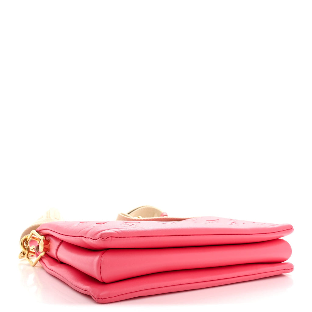 Lambskin Embossed Monogram Coussin PM Pink