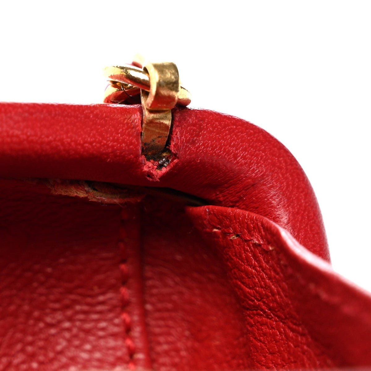 Woven Raffia Clutch With Chain Bag Red