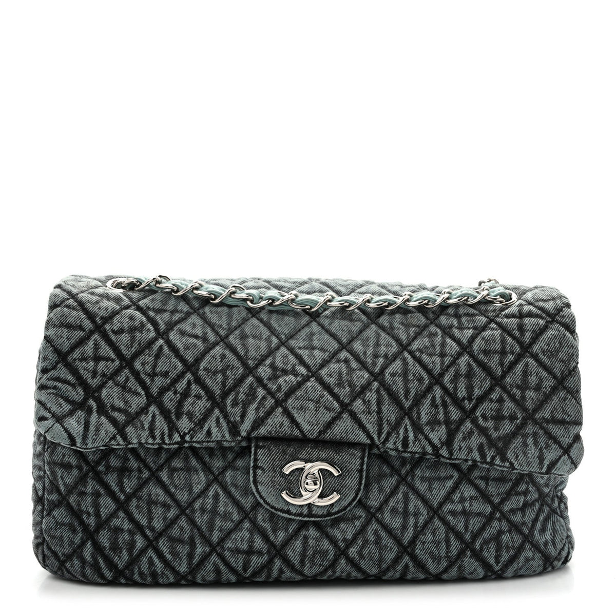 Denim Quilted Denimpression Flap Blue Black