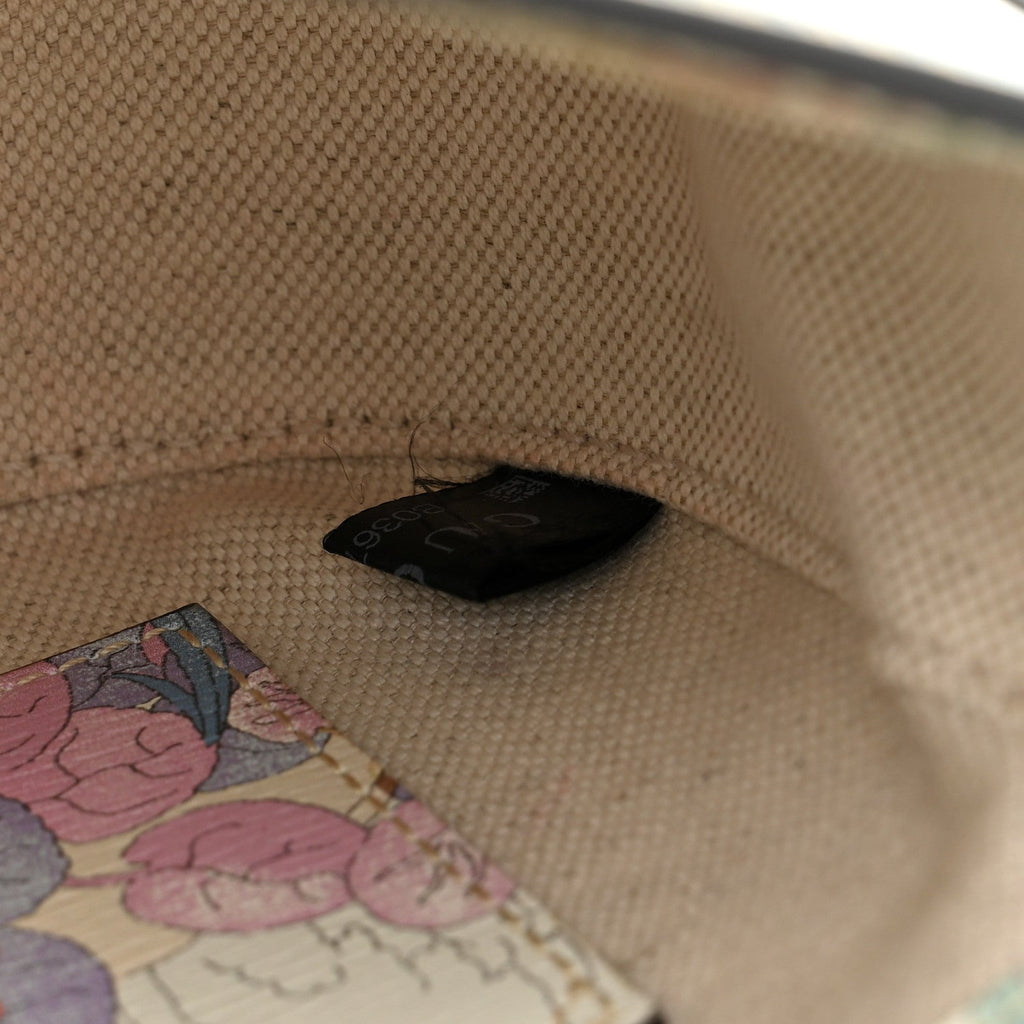 New Shangai Calfskin Tiger Savanah Web Mini Horsebit 1955 Shoulder Bag Chalky White Multicolor