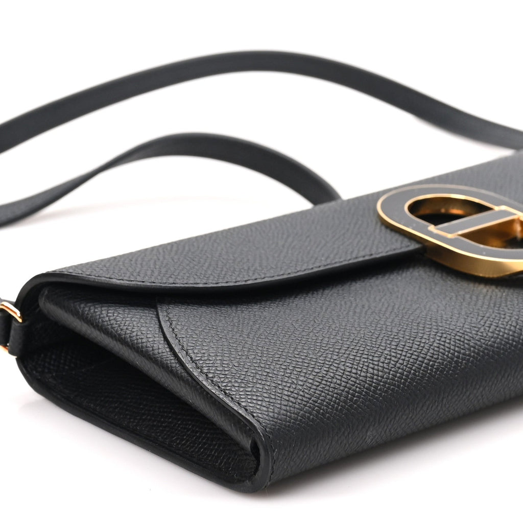 Epsom Enamel Maillon Wallet To Go Black