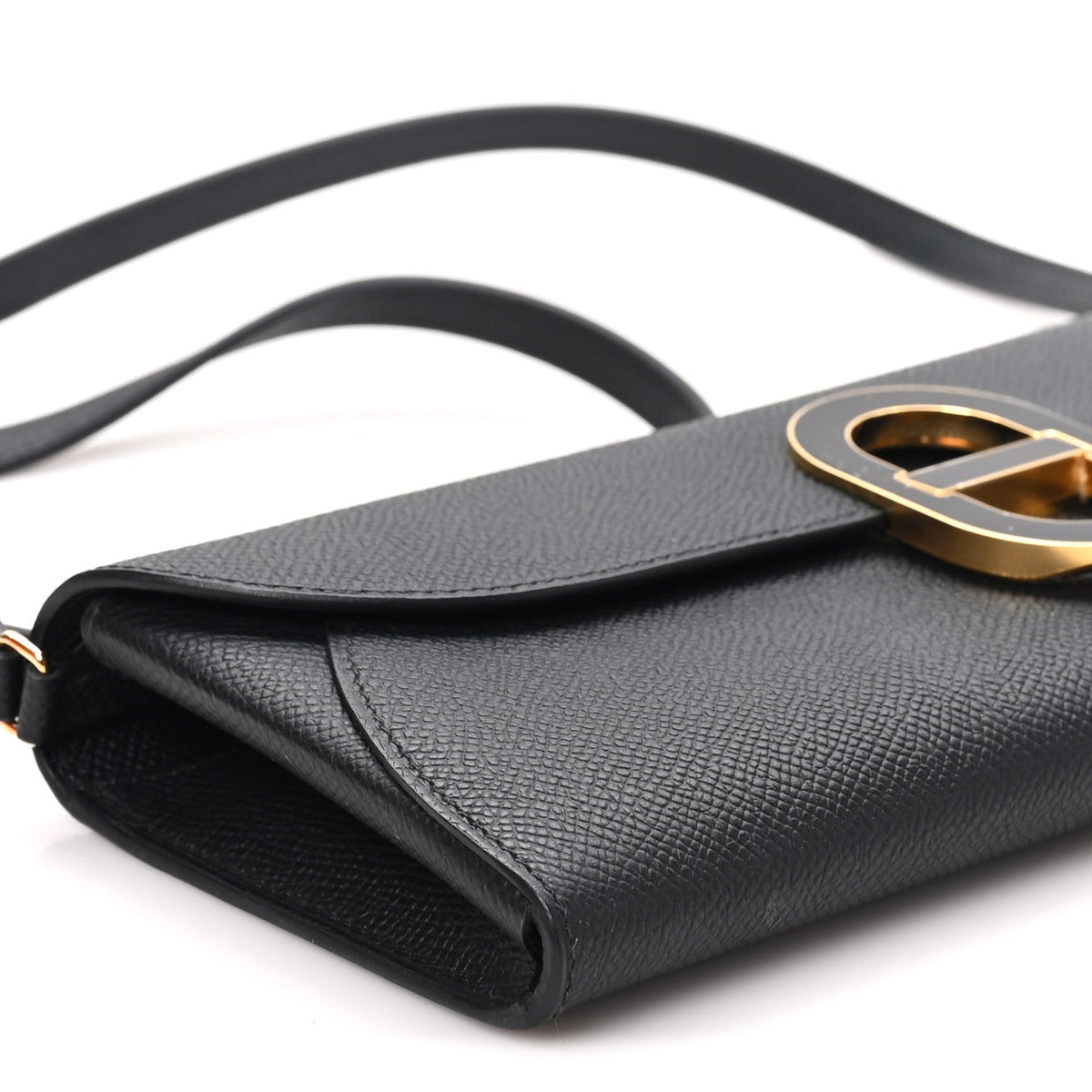 Epsom Enamel Maillon Wallet To Go Black