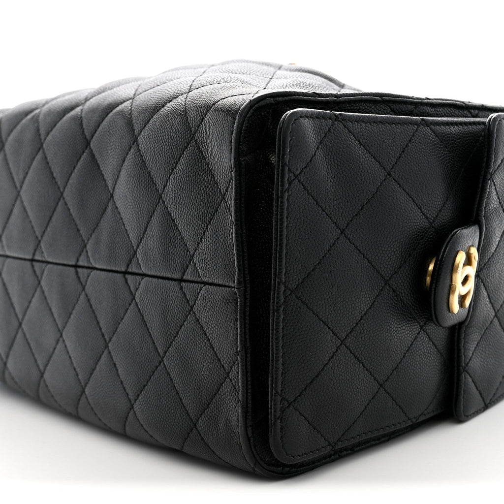 Caviar Quilted Small Chanel 25 Handbag Black