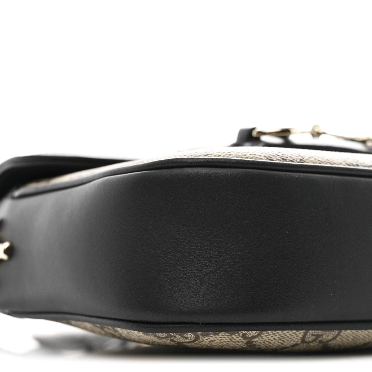 GG Supreme Monogram Horsebit 1955 Soft Mini Shoulder Bag Beige Black