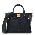 Calfskin Mahina Braided On My Side MM Navy Blue