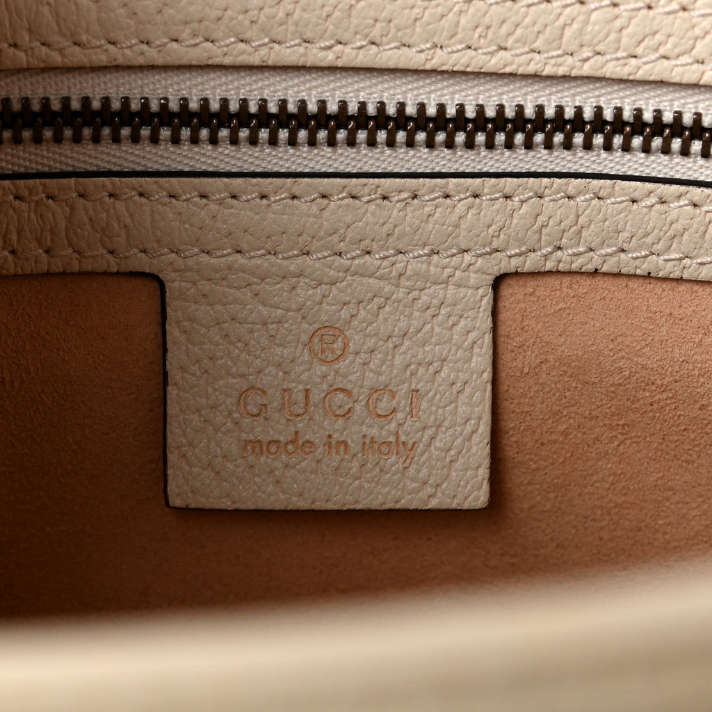 GG Supreme Monogram Small Queen Margaret Top Handle Bag White