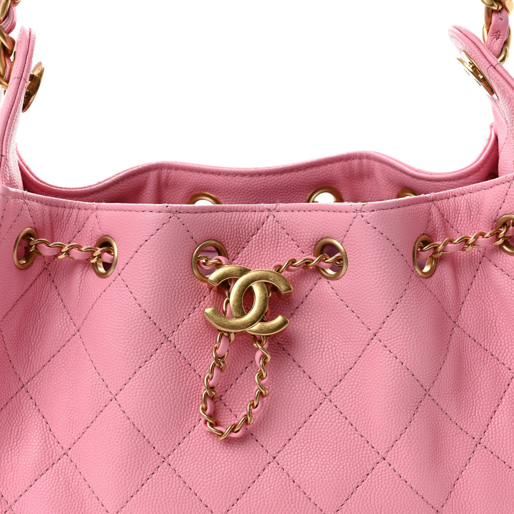 Caviar Quilted Mini Chanel 25 Handbag Light Pink