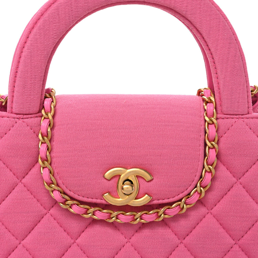 Jersey Quilted Nano Kelly Shopper Pink